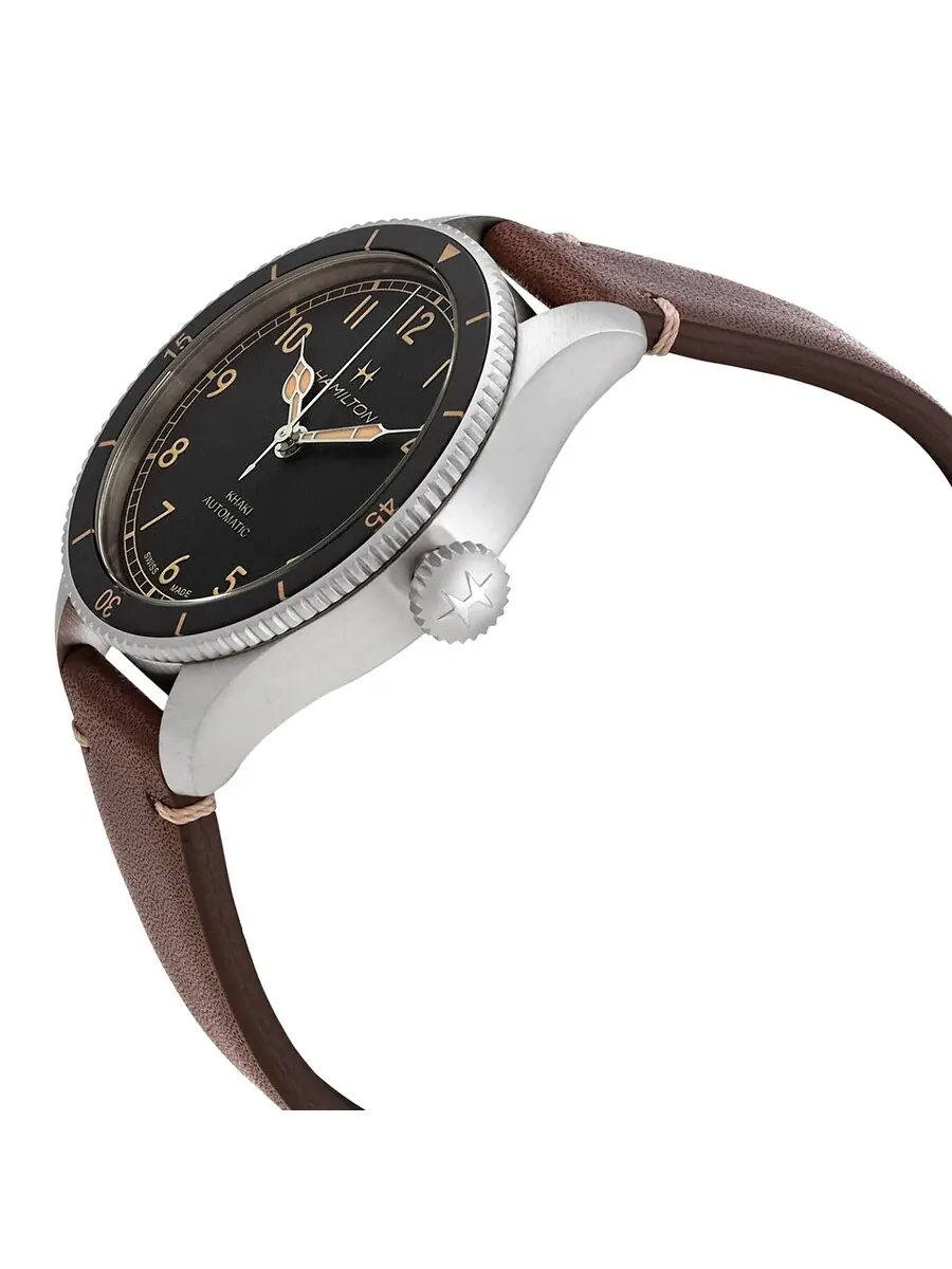 Мужские часы Hamilton Khaki Aviation Pioneer Automatic с черным циферблатом H76205530 — изображение 2 из 3, оттенок черный