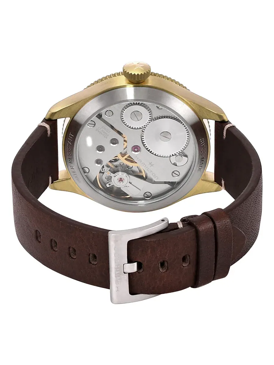 Мужские часы Hamilton Khaki Aviation Pioneer с ручным заводом и черным циферблатом H76709530 — изображение 3 из 3