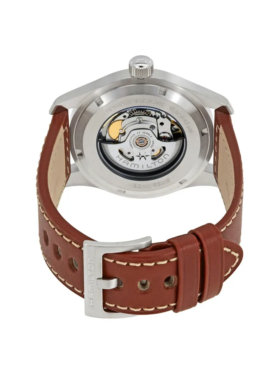 Мужские автоматические часы Hamilton Khaki Field с черным циферблатом H70555533 — изображение 3 из 4, оттенок серебряный