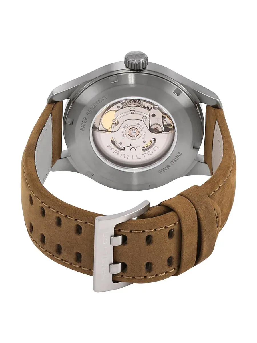 Мужские автоматические часы Hamilton Khaki Field с зеленым циферблатом, модель H70545560 — изображение 3 из 3, оттенок серый