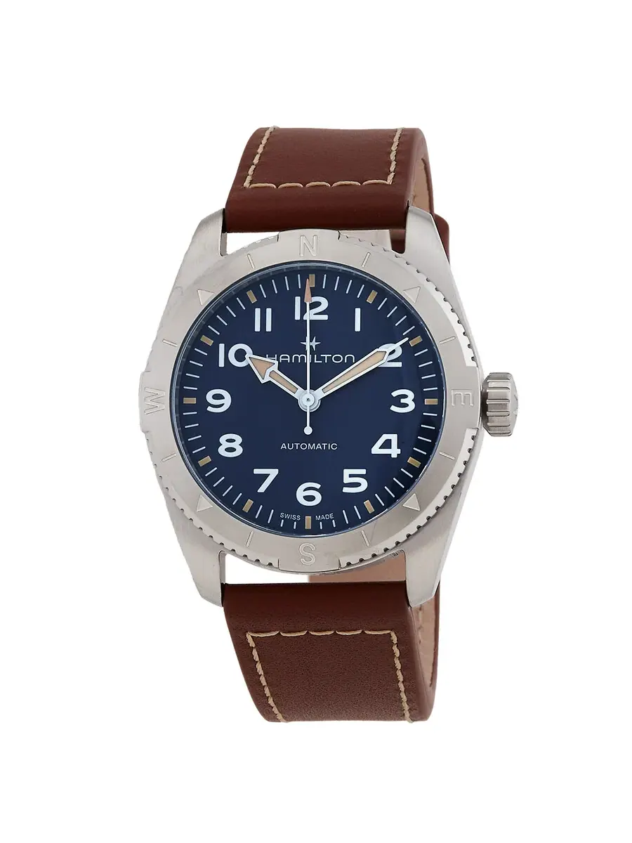 Мужские часы Hamilton Khaki Field Expedition Automatic с синим циферблатом H70225540