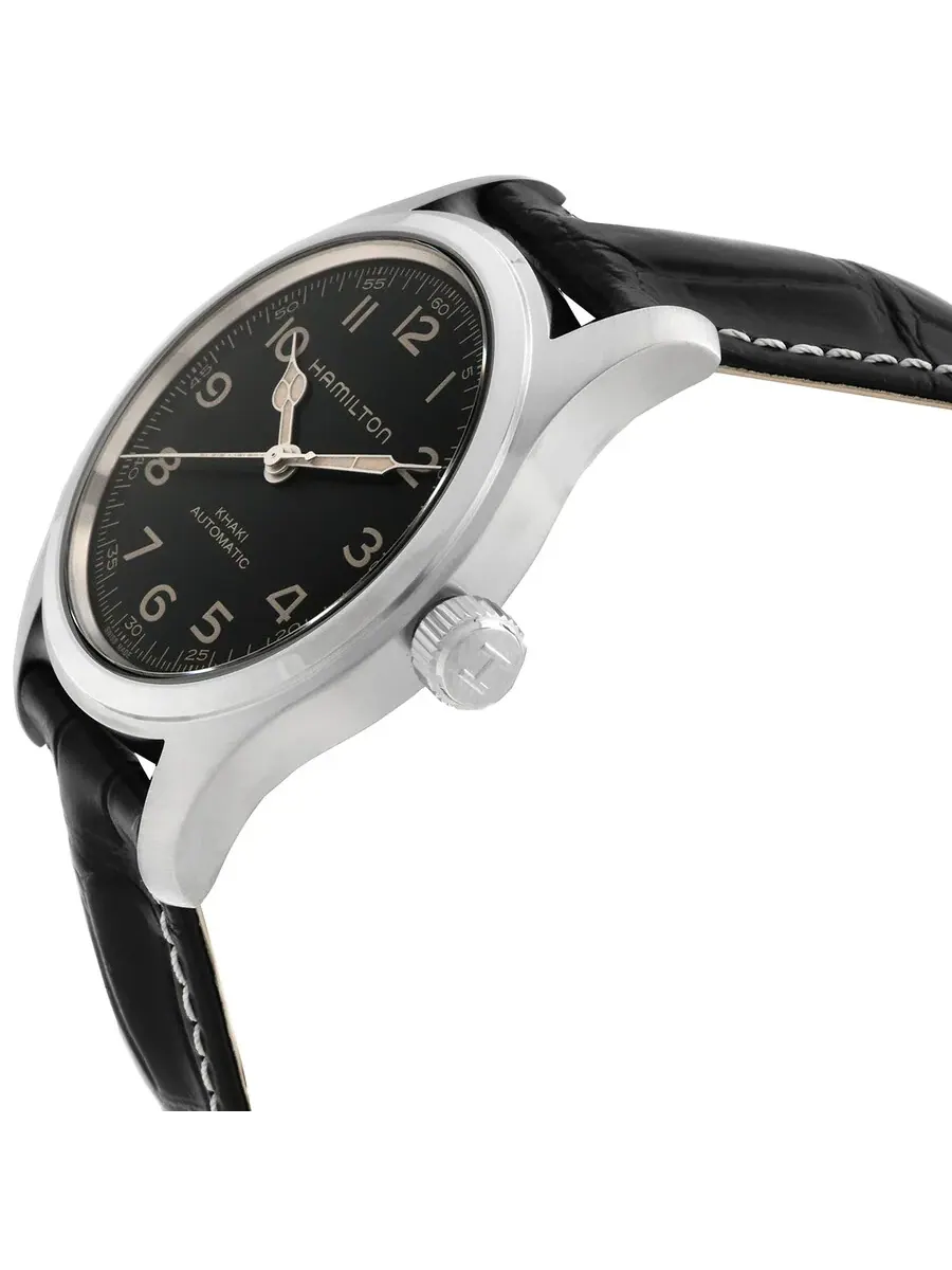 Мужские часы Hamilton Khaki Field Murph Automatic с черным циферблатом, набор H70605732 — изображение 2 из 4