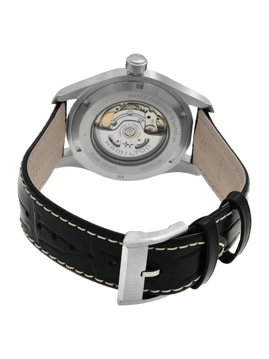 Мужские часы Hamilton Khaki Field Murph Automatic с черным циферблатом, набор H70605732 — изображение 3 из 4