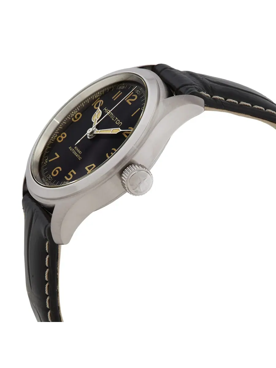 Мужские часы Hamilton Khaki Field Murph Automatic с черным циферблатом H70405730 — изображение 2 из 3, оттенок серебряный