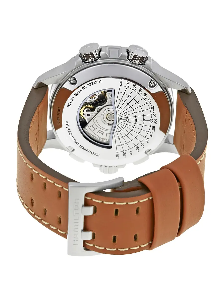 Мужские часы Hamilton Khaki X Wind Lefty Automatic Chronograph H77616533 — изображение 3 из 4, оттенок серебряный
