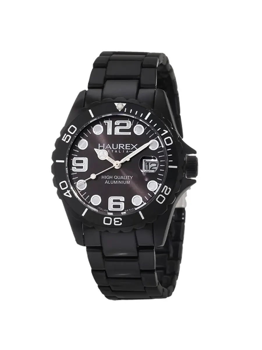 Женские часы Haurex Italy Ink Black Dial Black Aluminum 7K374DNN — черный