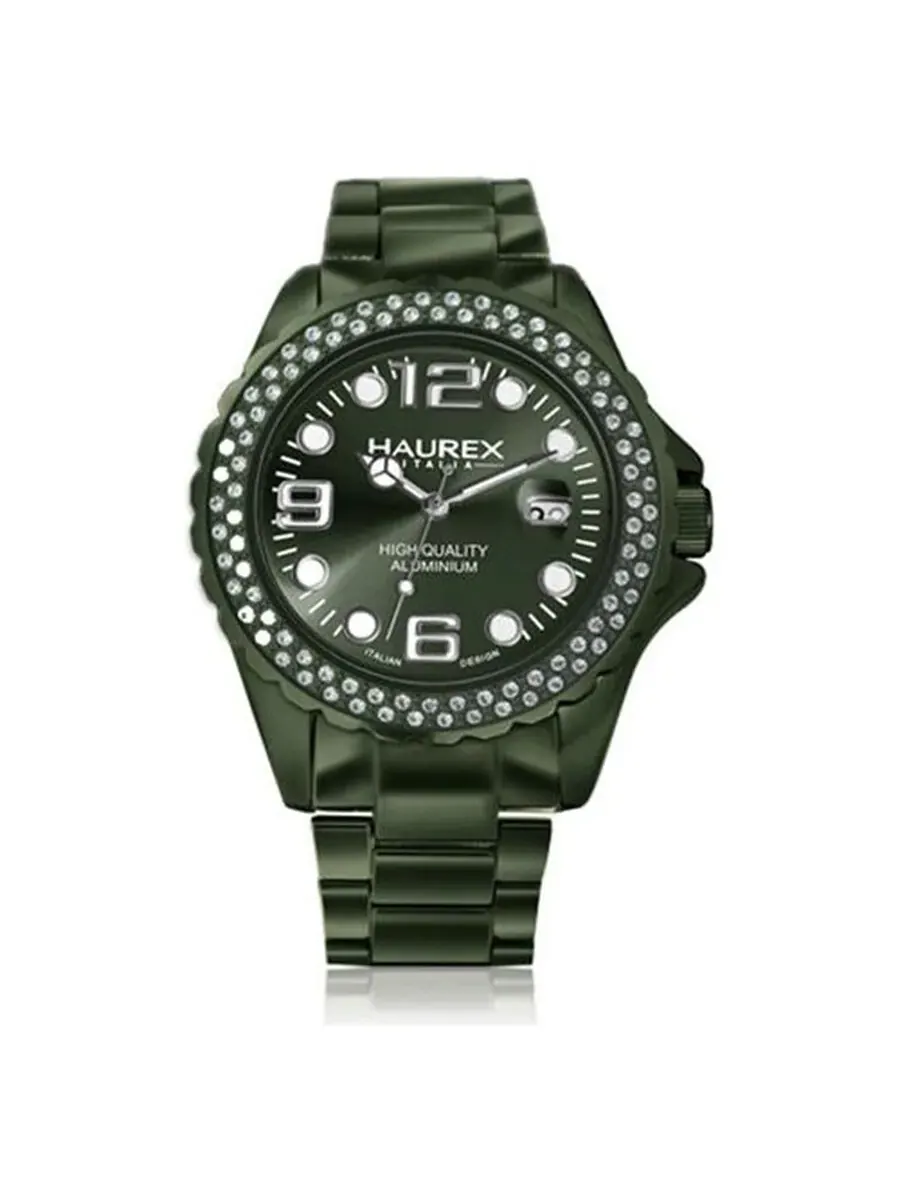 Женские часы Haurex Italy Ink Stones Crystal XK374DVV — зеленый