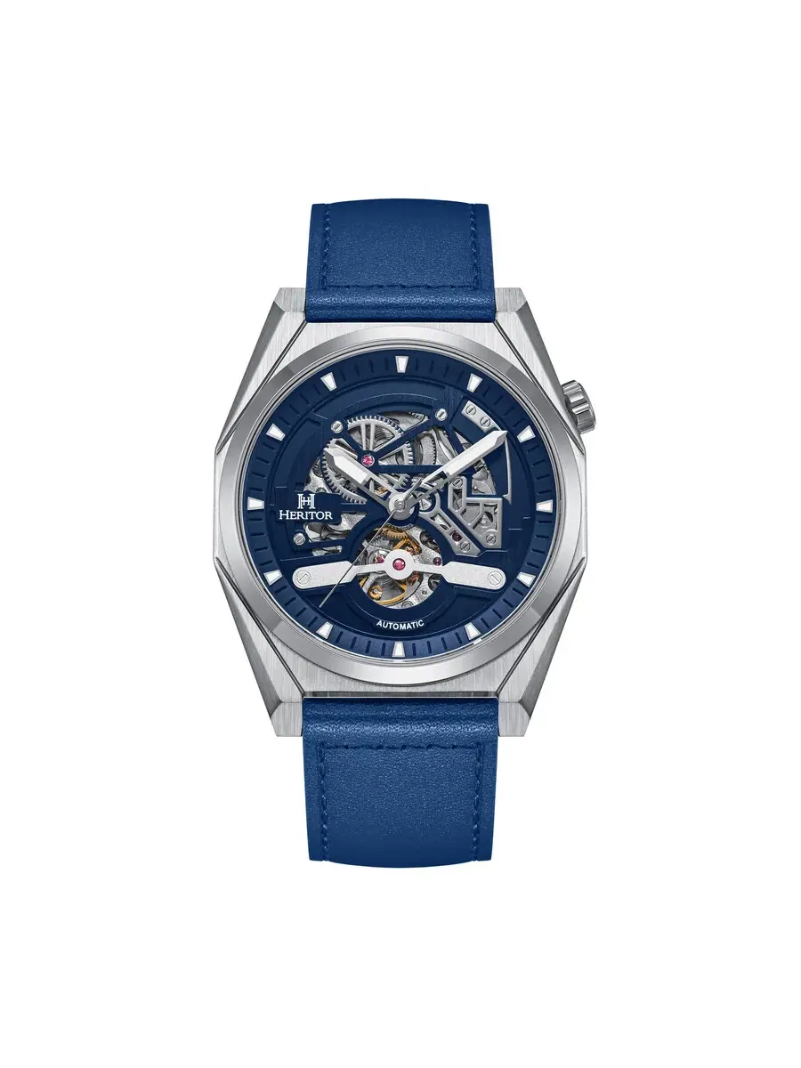 Мужские часы Heritor Amadeus с синим циферблатом, автоматические HERHS3402