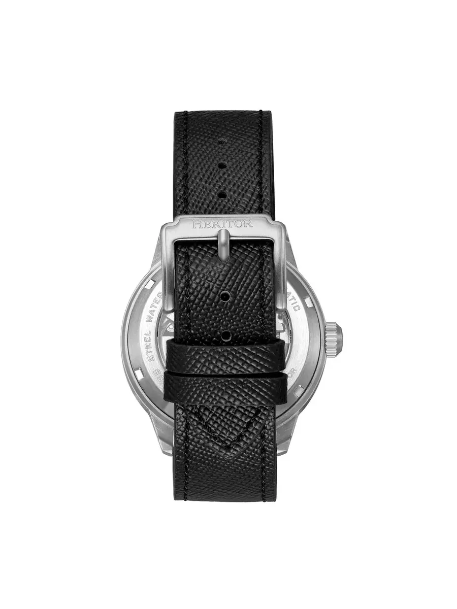 Мужские часы Heritor Argento с автоматическим механизмом и черным циферблатом HERHS3801 — изображение 3 из 3