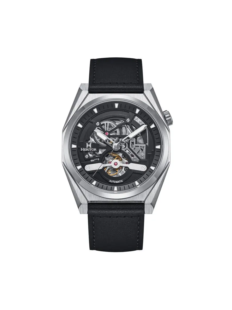 Мужские часы Heritor Amadeus с черным циферблатом HERHS3401