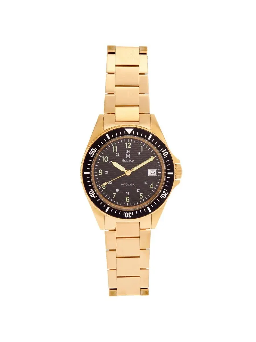 Мужские часы Heritor Calder с черным циферблатом HERHS2802 — черный