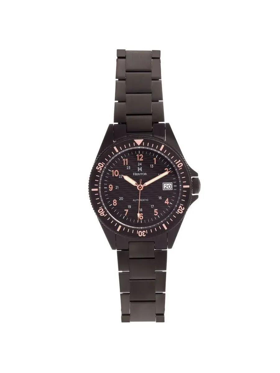 Мужские часы Heritor Calder с черным циферблатом HERHS2805 — черный