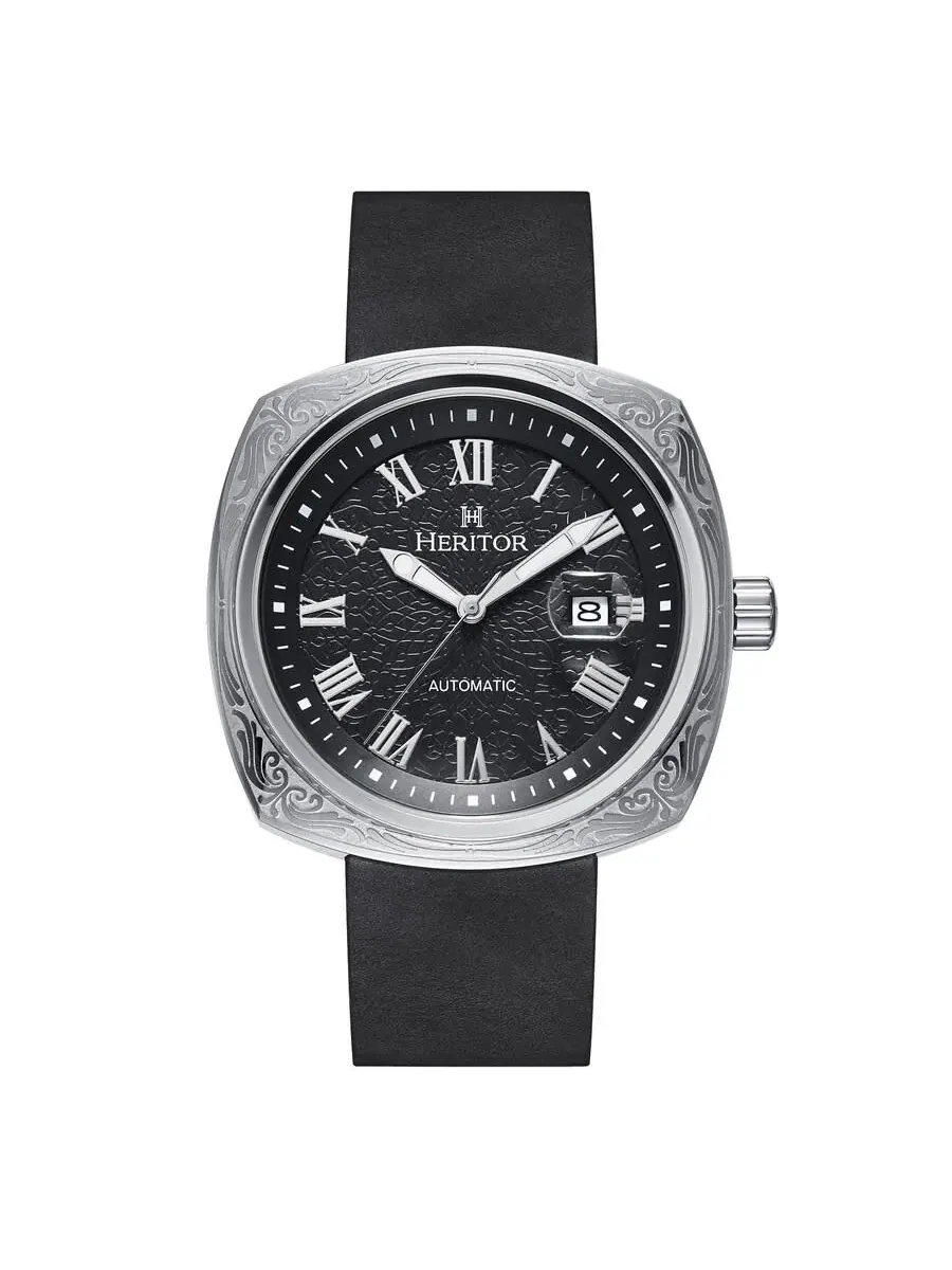 Мужские часы Heritor Davenport с черным циферблатом HERHS3201