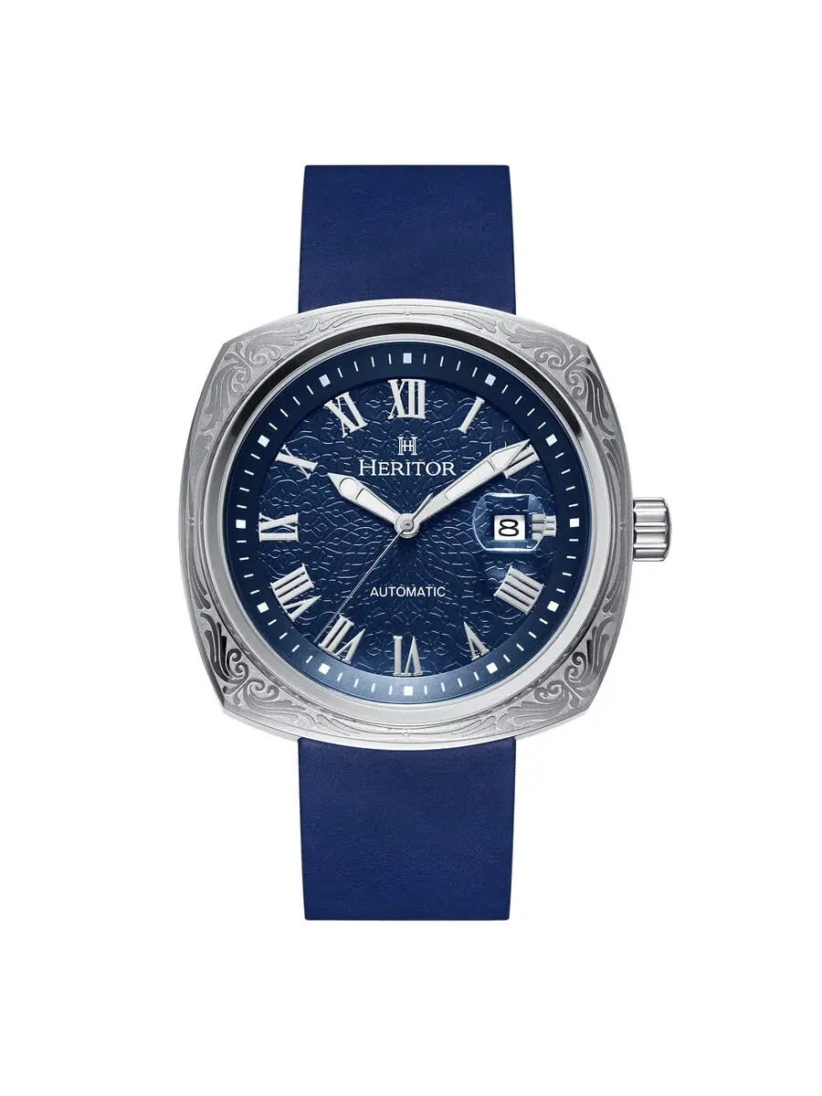 Мужские часы Heritor Davenport с синим циферблатом HERHS3202