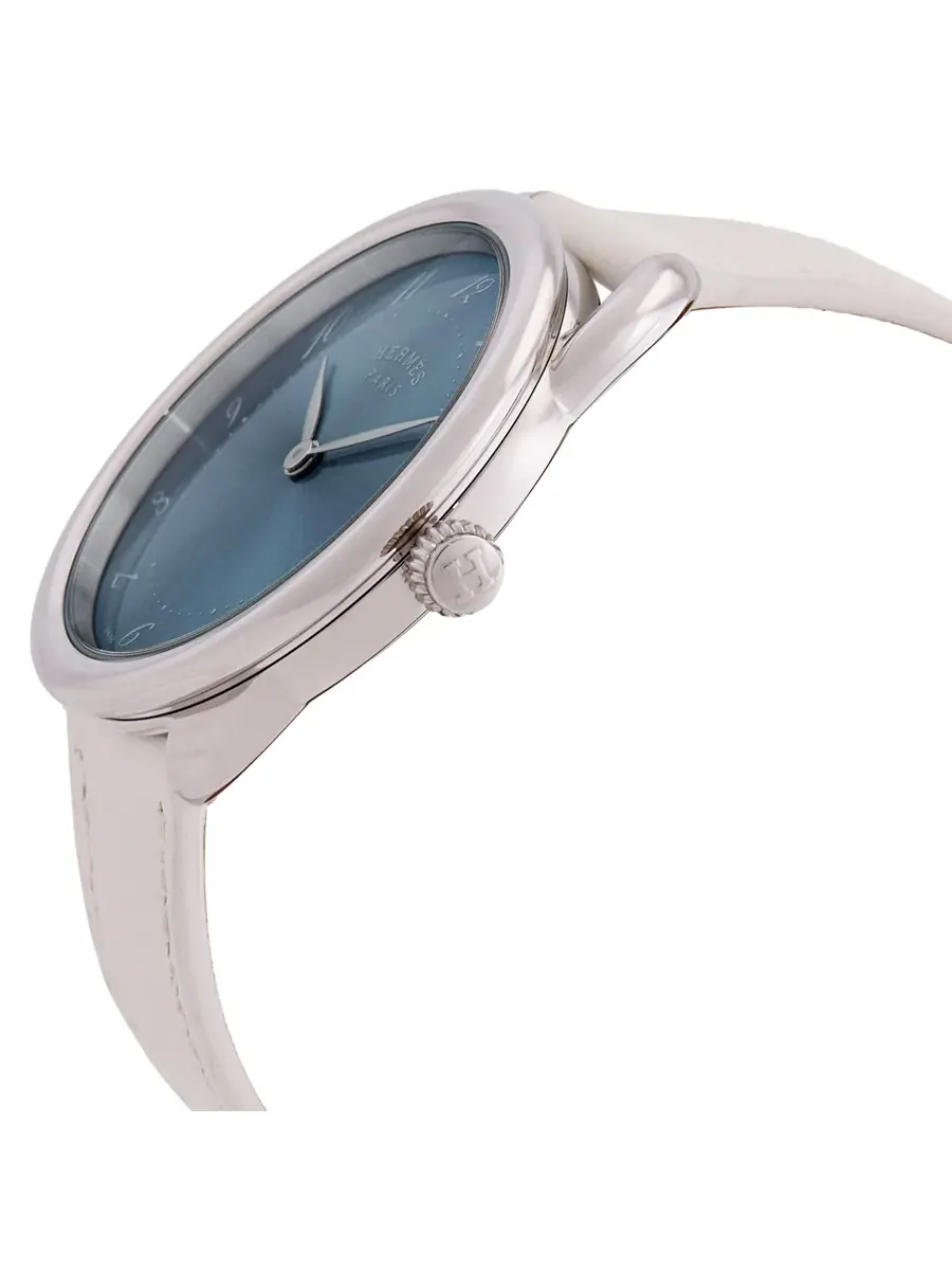 Часы Hermes Arceau Quartz с синим циферблатом 057267WW00 — изображение 2 из 3, оттенок серебряный