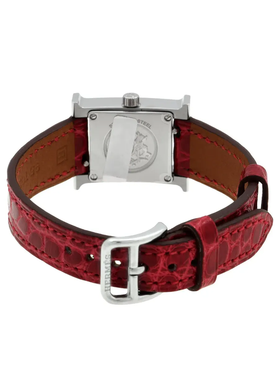 Женские часы Hermes Heure H Mini с кварцевым механизмом и бриллиантами, модель 057248Ww00 — изображение 3 из 3