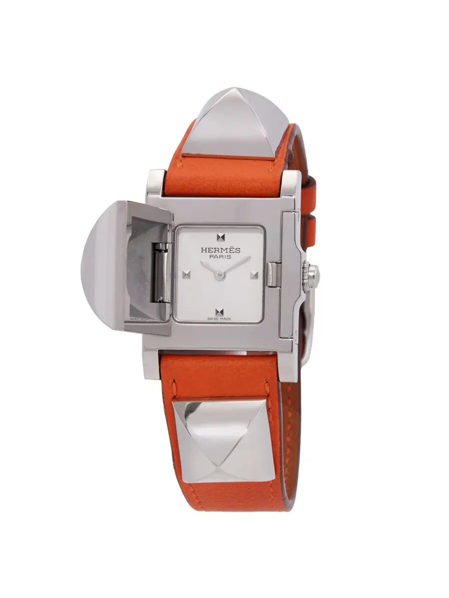 Женские часы Hermes Medor PM с кварцевым механизмом 028326WW00 — серебристый