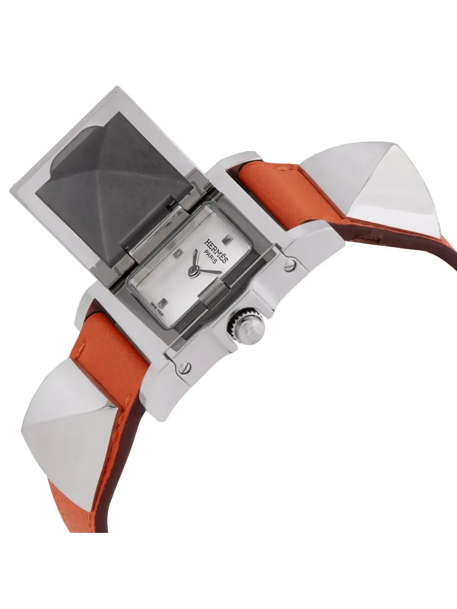 Женские часы Hermes Medor PM с кварцевым механизмом 028326WW00 — изображение 2 из 4, оттенок серебряный