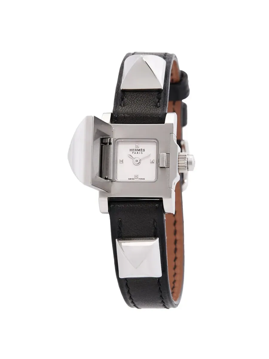 Женские кварцевые часы Hermes Medior TPM с серебристым циферблатом 028168WW00
