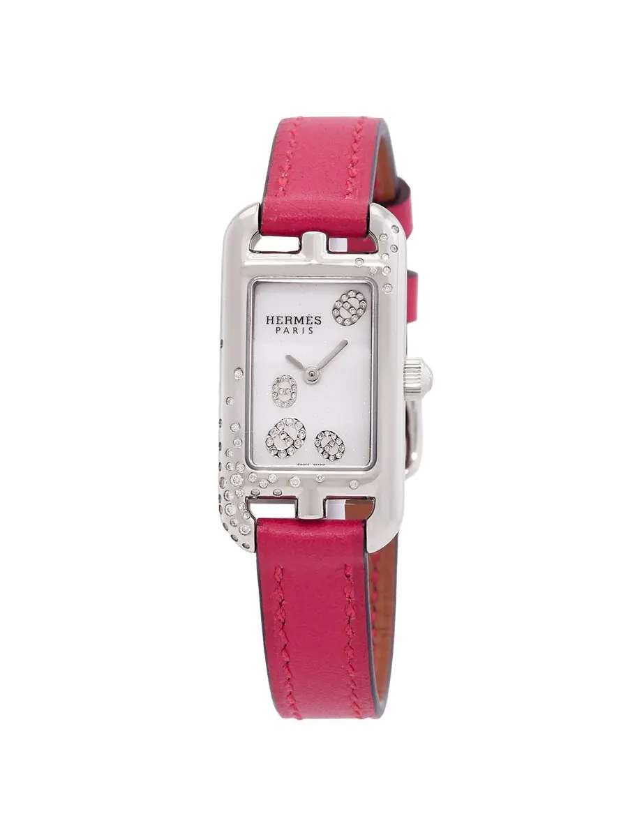 Женские часы Hermes Nantucket Sprinkling Of Anchor Chain с кварцевым белым циферблатом 052183Ww00
