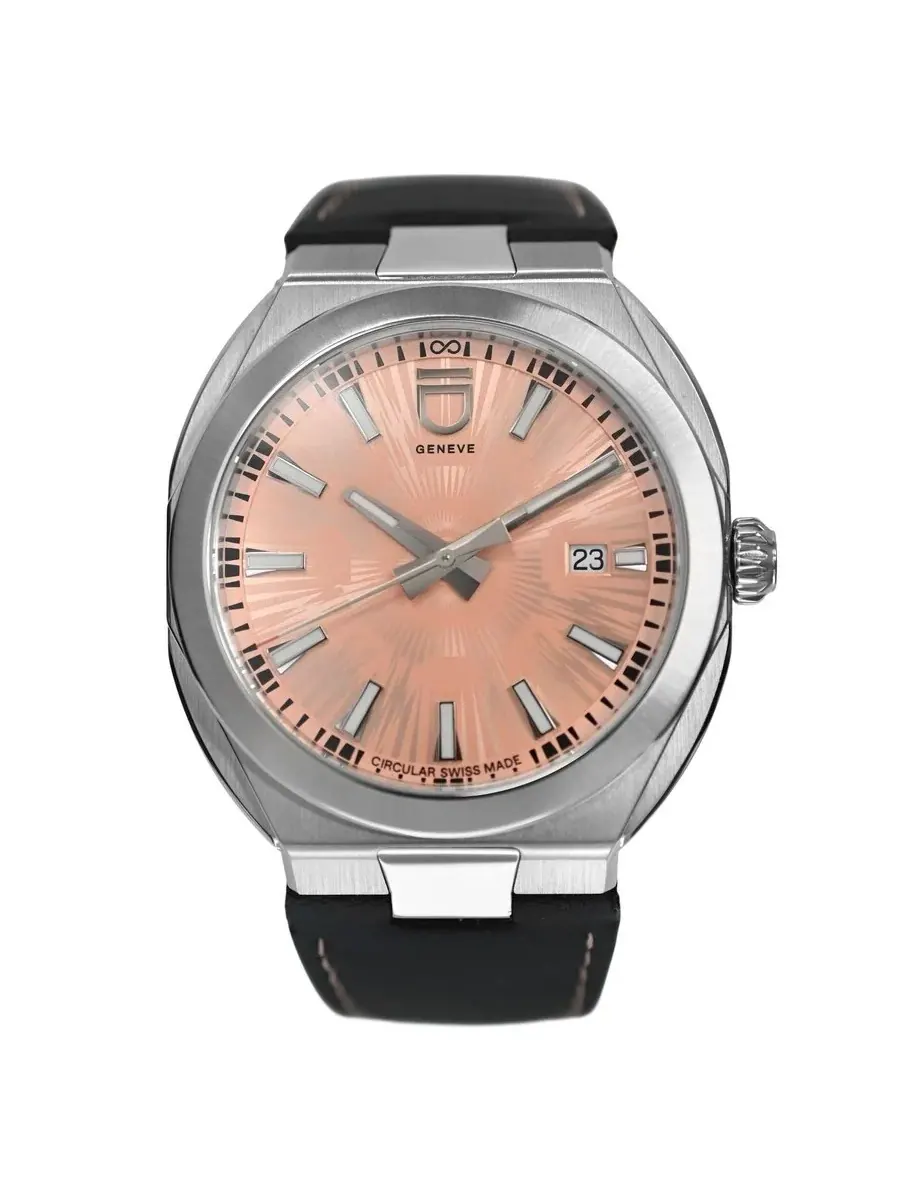Мужские часы ID Geneve Circular S Limited Automatic с розовым циферблатом 048/300