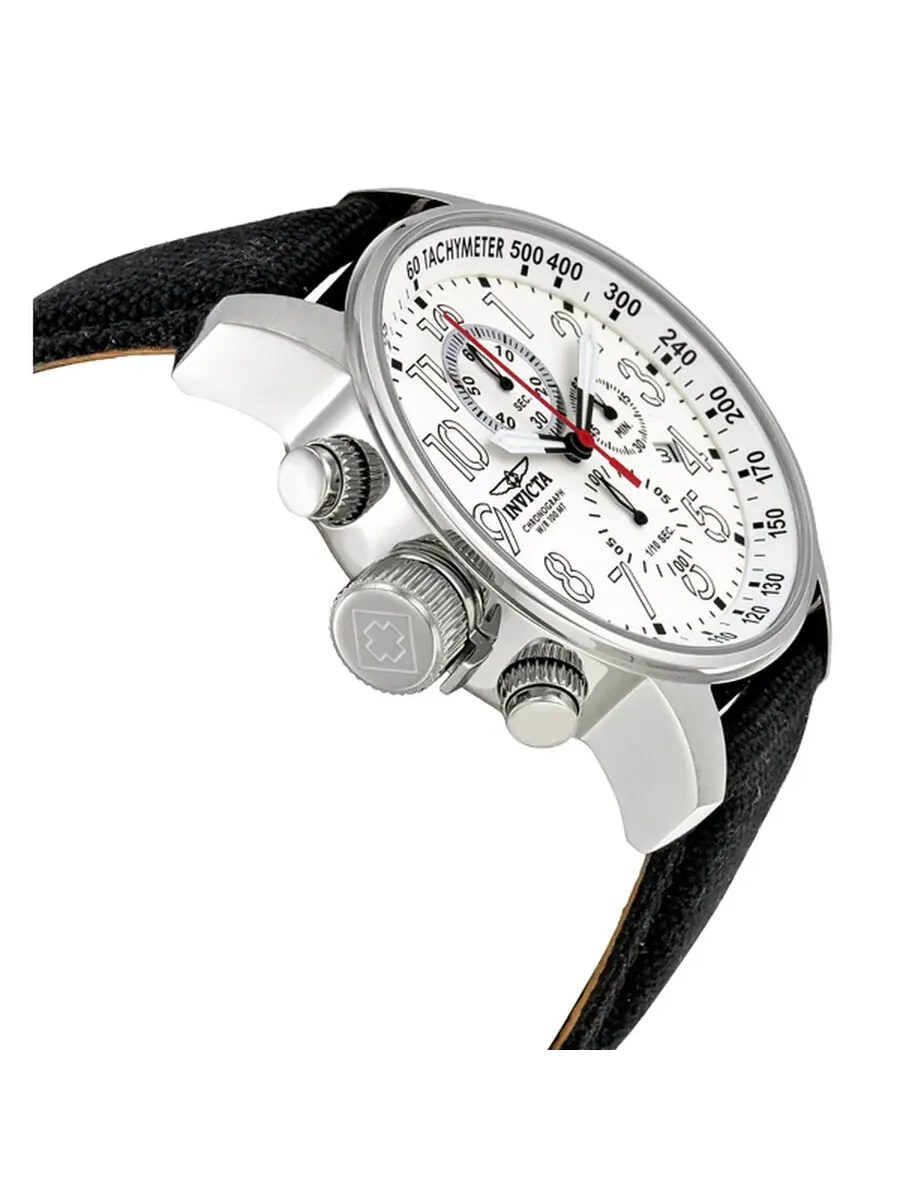 Мужские часы Invicta Lefty Force Chronograph с белым циферблатом 1514 — изображение 2 из 4, оттенок серебряный