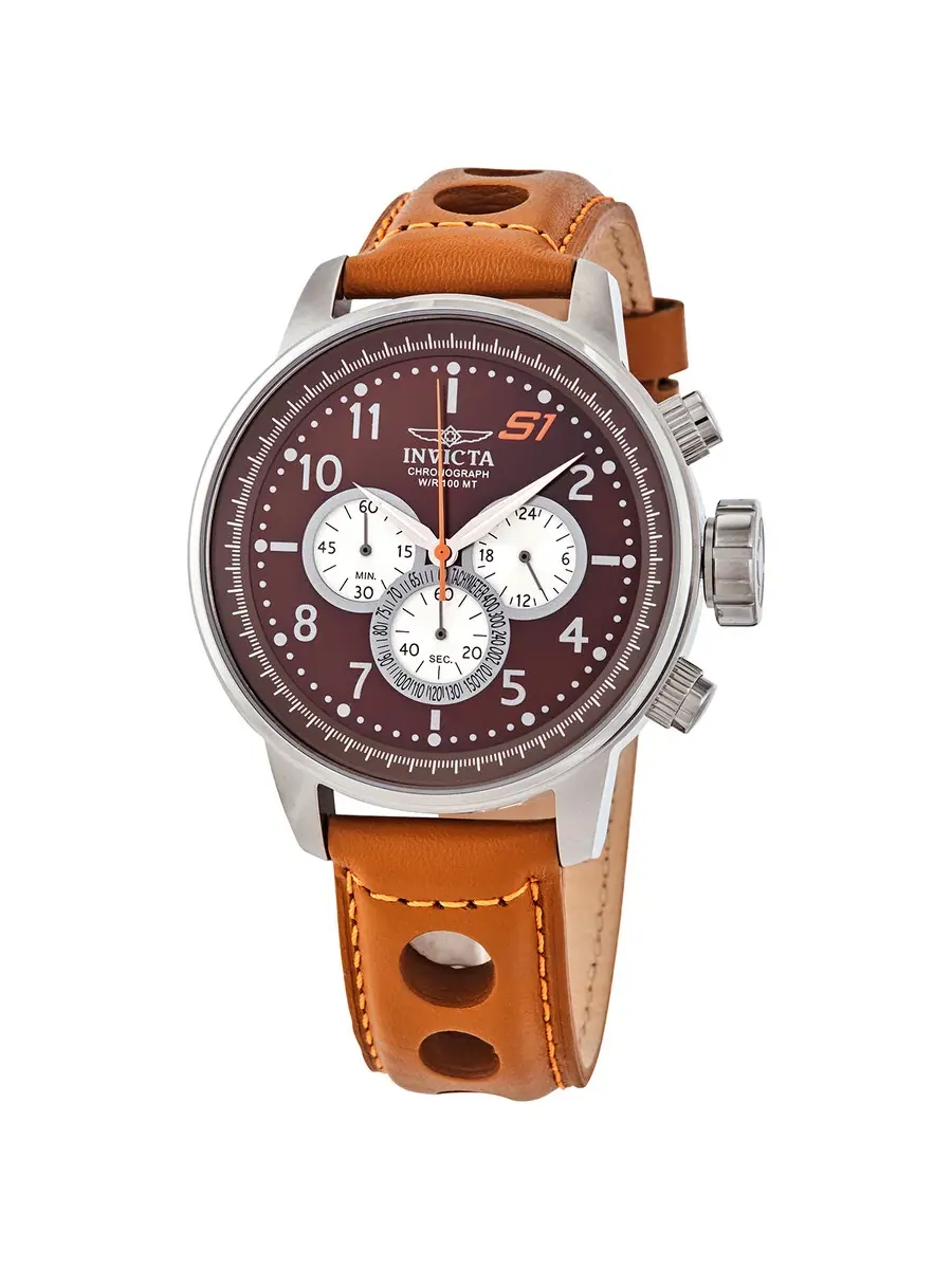 Мужские кварцевые часы Invicta S1 Rally Chronograph с коричневым циферблатом, артикул 16015