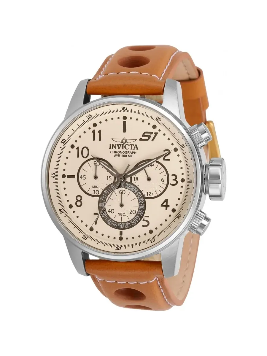 Мужские часы Invicta S1 Rally Chronograph Quartz с белым циферблатом 30914