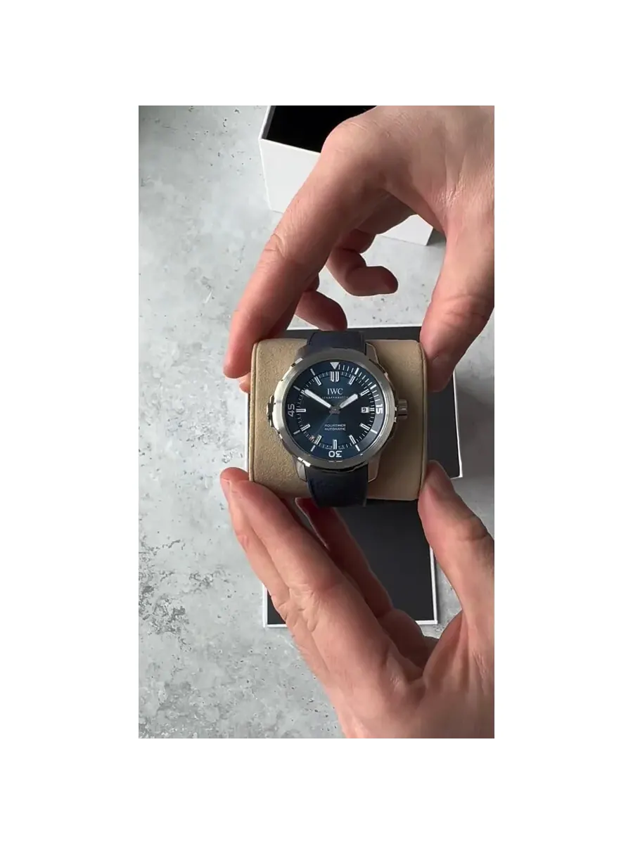 Мужские автоматические часы IWC Aquatimer с синим циферблатом IW328801 — изображение 5 из 5, оттенок серебряный