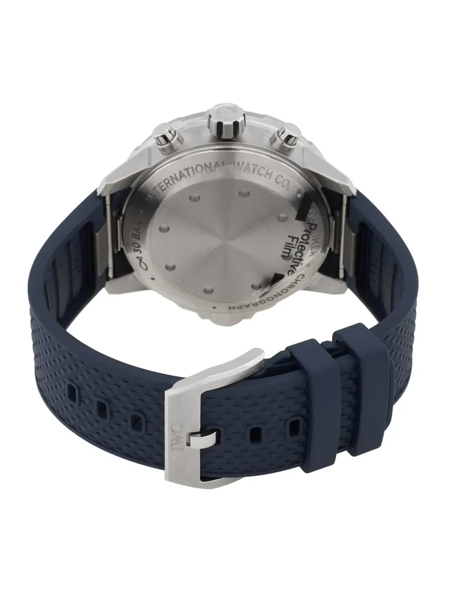 Мужские часы IWC Aquatimer Deep Two Chronograph 44 с автоматическим механизмом и синим циферблатом IW376806