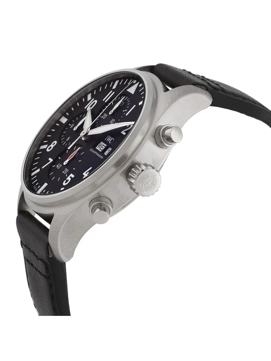 Мужские часы IWC Pilots Chronograph Automatic с черным циферблатом IW378001 — изображение 2 из 3, оттенок серебряный