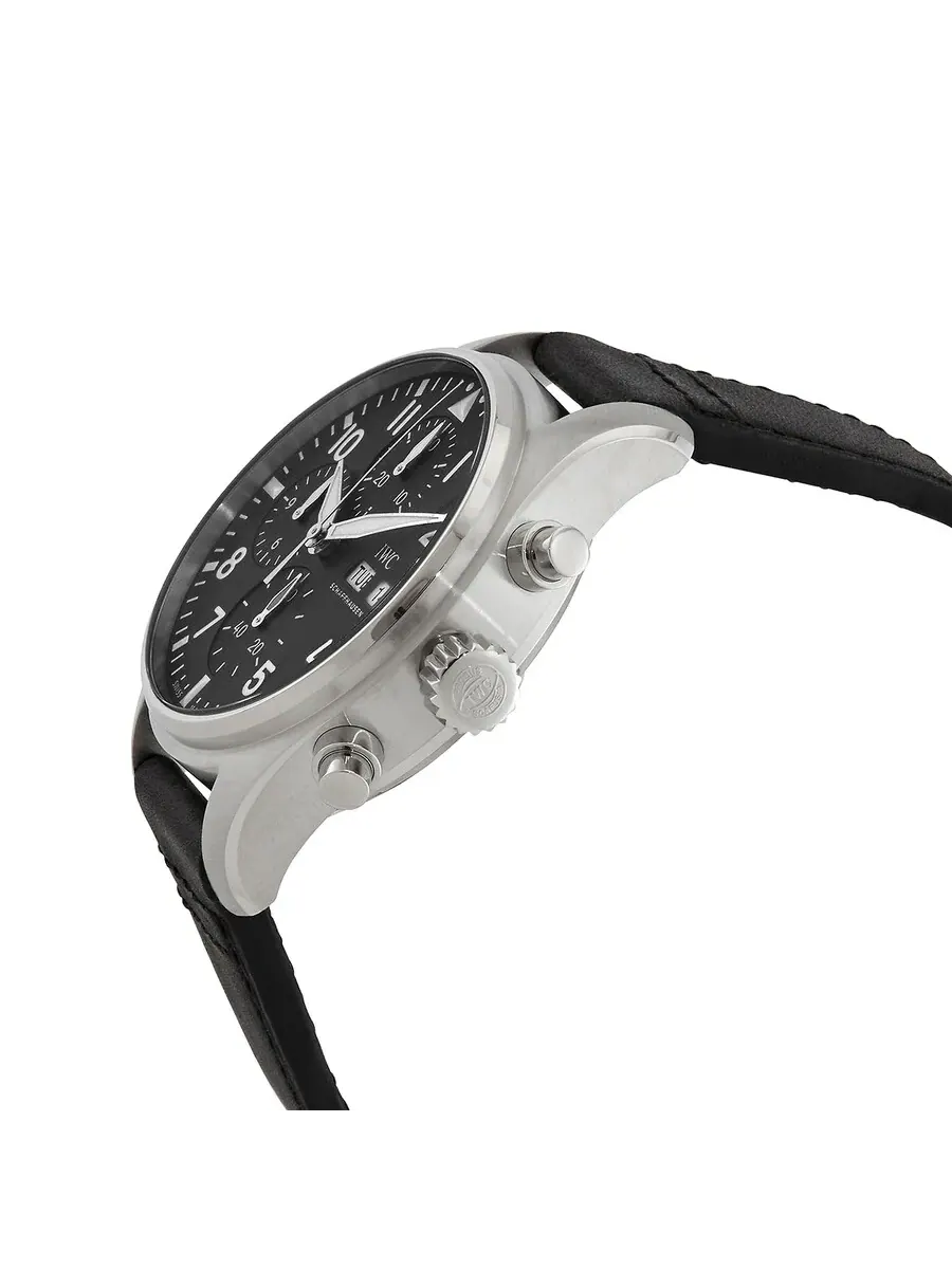 Мужские часы IWC Pilots Chronograph Automatic с черным циферблатом IW388111 — изображение 2 из 4, оттенок серебряный