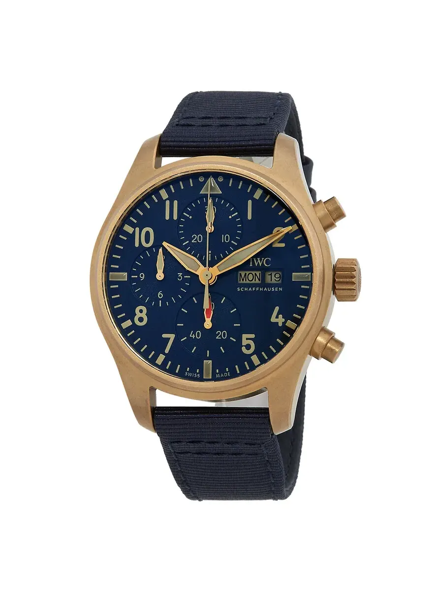 Мужские часы IWC Pilots Chronograph Automatic с синим циферблатом IW388109