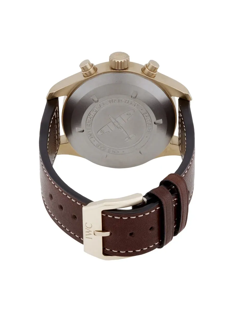 Мужские часы IWC Pilot Spitfire Chronograph Automatic с зеленым циферблатом IW387902 — изображение 3 из 3, оттенок бронзовый