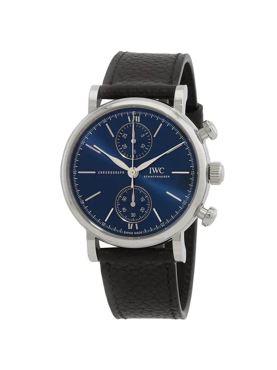 Мужские часы IWC Portofino Chronograph Automatic 'LAUREUS SPORT FOR GOOD' с синим циферблатом IW391408