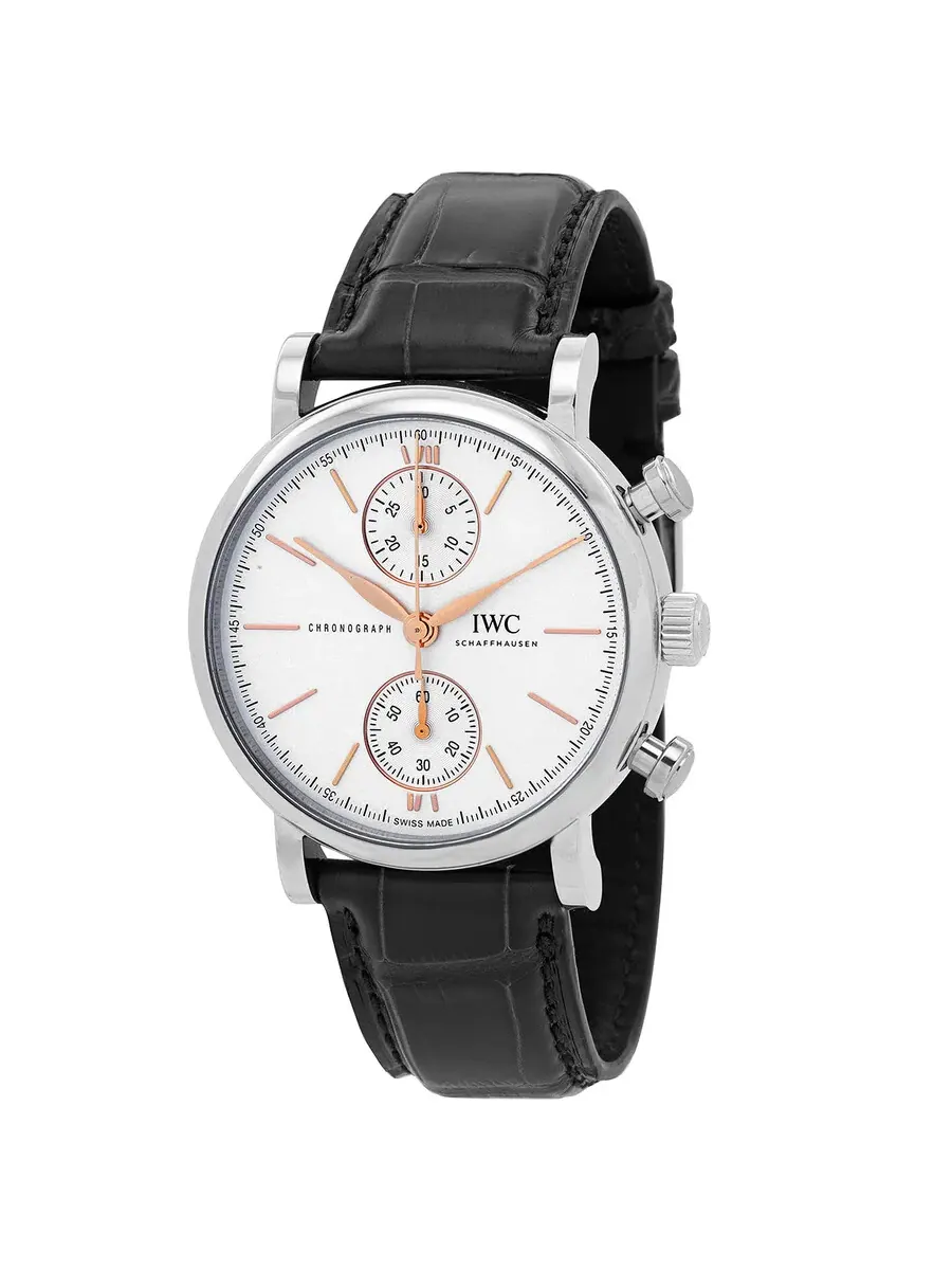 Мужские часы IWC Portofino Chronograph Automatic с серебристым циферблатом IW391406