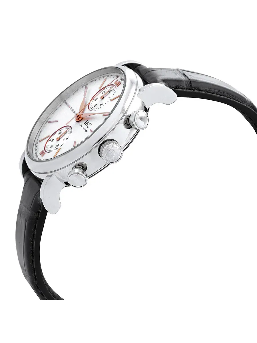 Мужские часы IWC Portofino Chronograph Automatic с серебристым циферблатом IW391406 — изображение 2 из 5, оттенок серебряный