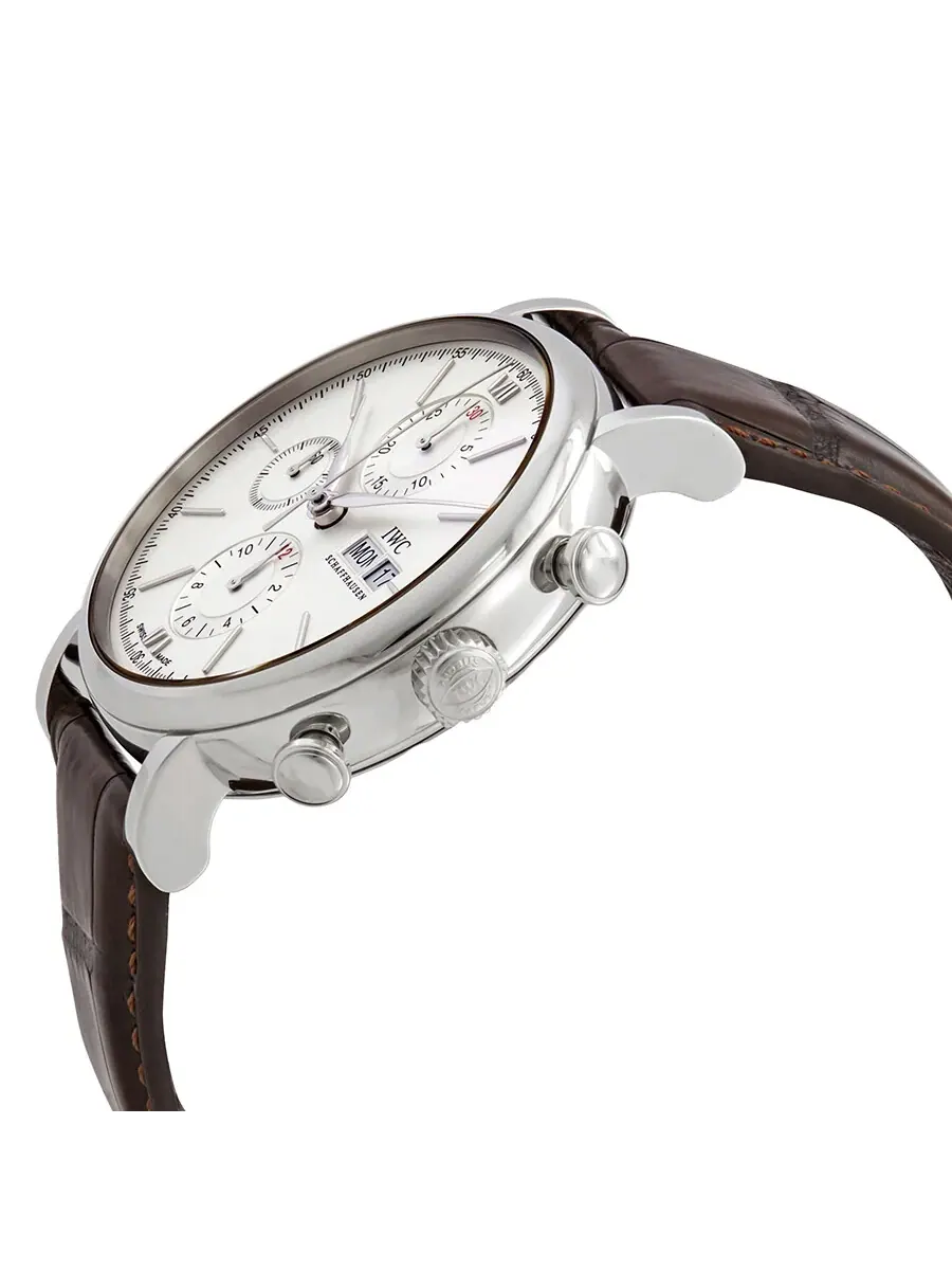 Мужские часы IWC Portofino Chronograph Edition 150 Years Automatic с белым циферблатом IW391027 — изображение 2 из 5