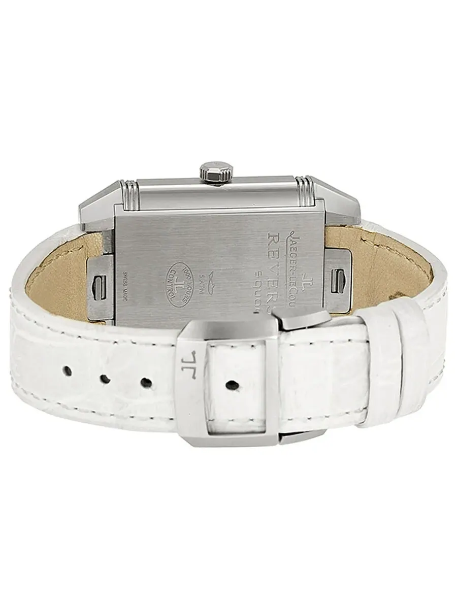 Женские часы Jaeger LeCoultre с белым циферблатом и белым кожаным ремешком Q7068421 — изображение 3 из 5, оттенок серебряный
