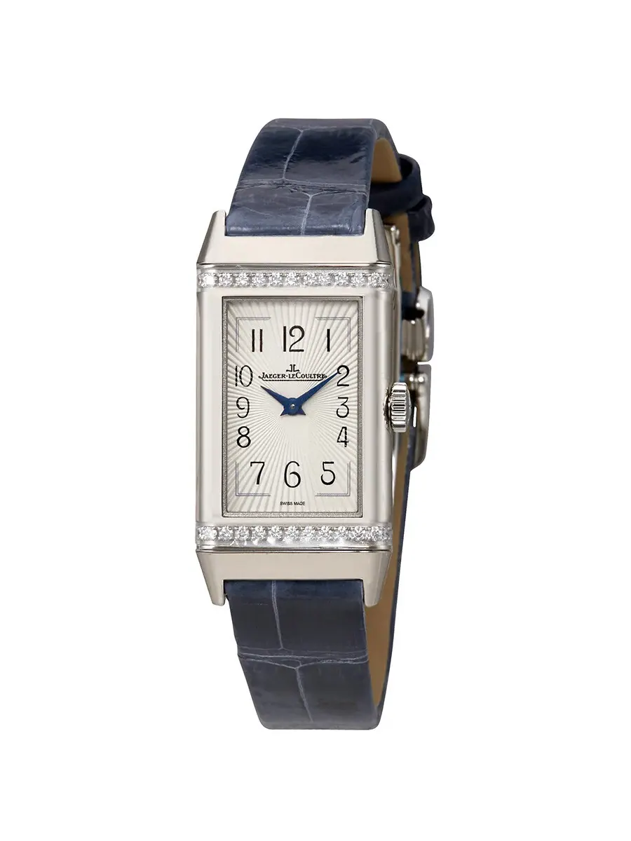 Женские часы Jaeger LeCoultre Reverso с серебристым циферблатом и бриллиантами Q3288420