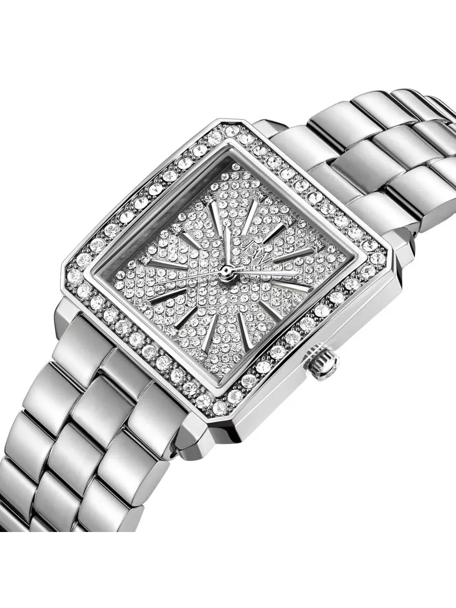Набор ювелирных изделий JBW Cristal 28 с серебристым циферблатом, женские часы J6387-SetC — изображение 3 из 7