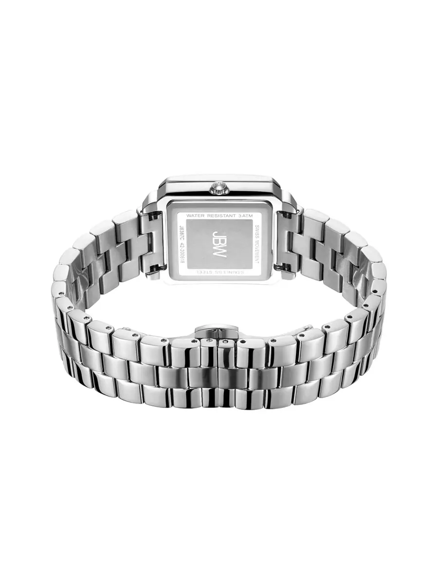 Набор ювелирных изделий JBW Cristal 28 с серебристым циферблатом, женские часы J6387-SetC — изображение 4 из 7