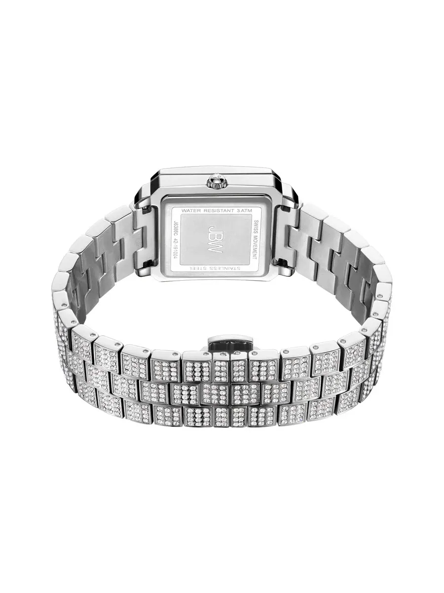 Женские часы JBW Cristal Quartz с бриллиантом, кварцевым механизмом, серебристым циферблатом J6386C — изображение 6 из 14