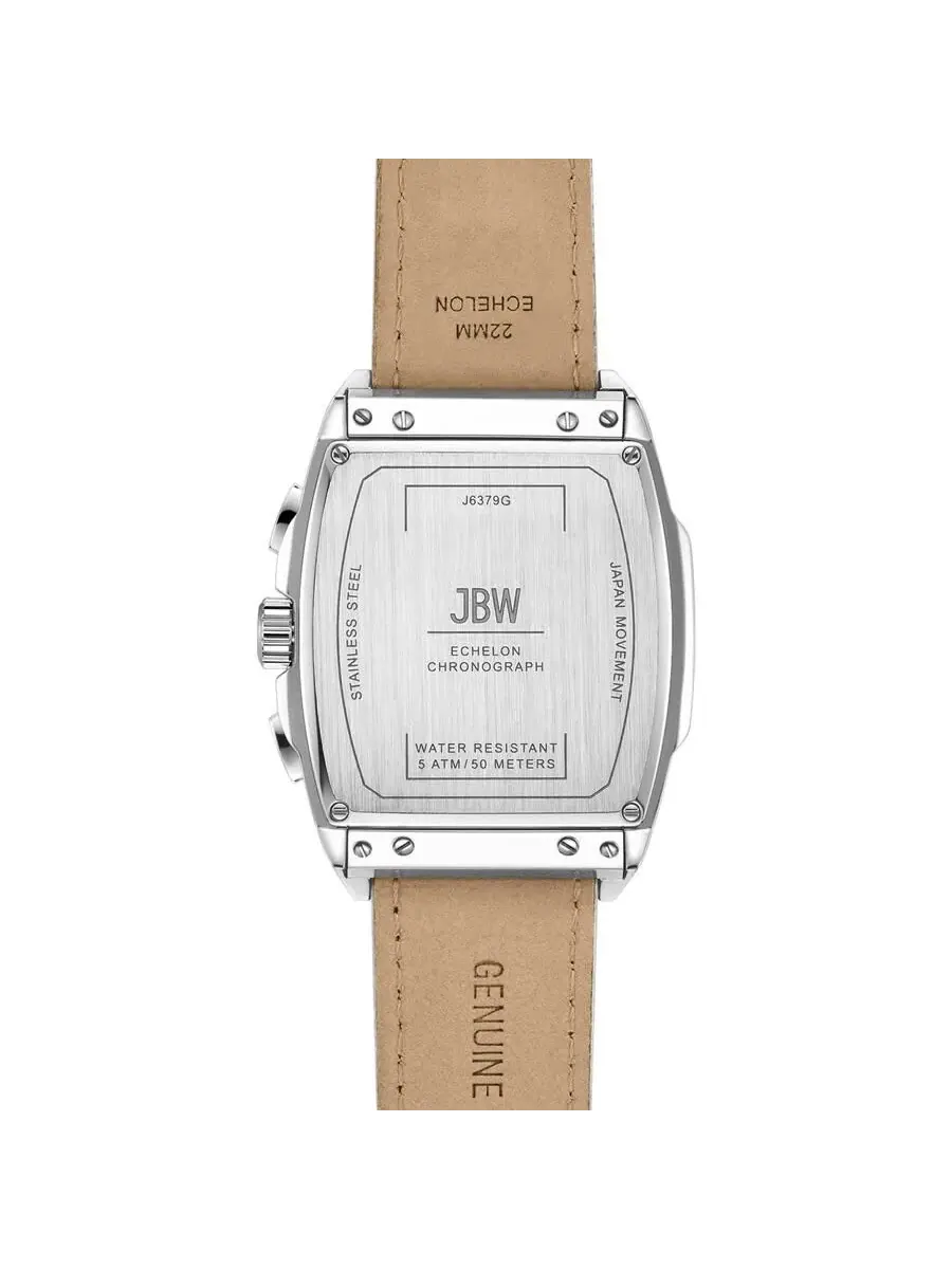 Часы JBW Echelon Chronograph Quartz с серебристым циферблатом, унисекс, модель J6379G — изображение 2 из 3