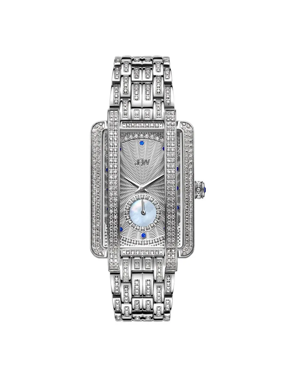 Женские часы JBW Platinum Series с серебристым циферблатом и бриллиантами PS505B — серебристый
