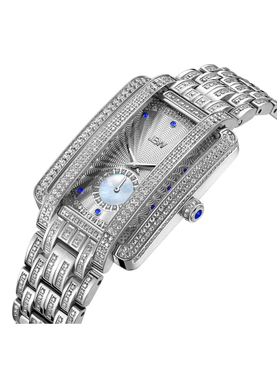 Женские часы JBW Platinum Series с серебристым циферблатом и бриллиантами PS505B — изображение 2 из 7, оттенок серебряный