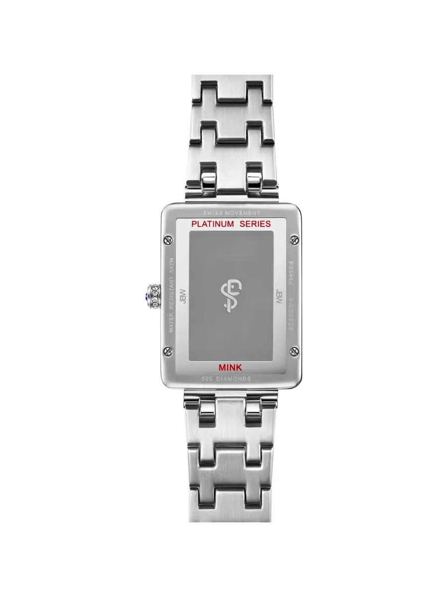 Женские часы JBW Platinum Series с серебристым циферблатом и бриллиантами PS505B — изображение 3 из 7, оттенок серебряный