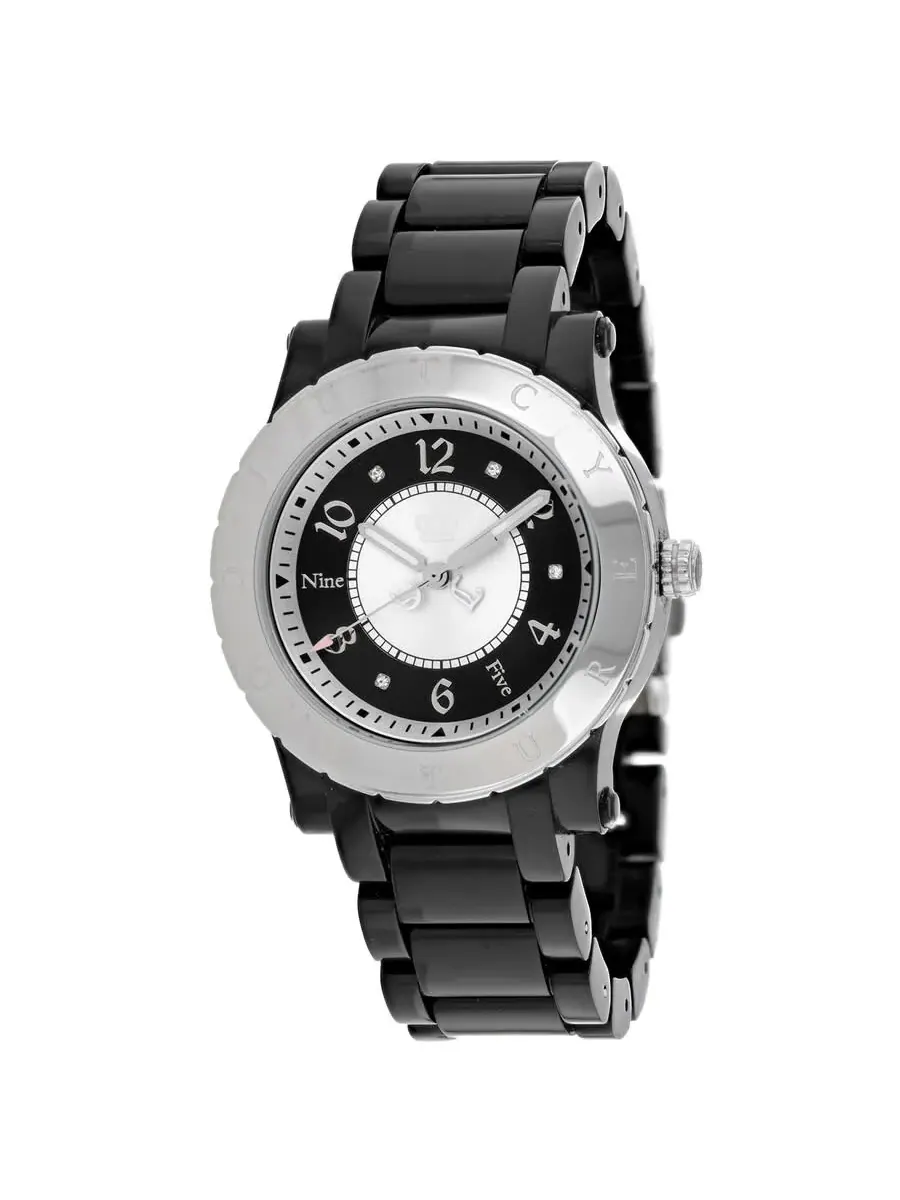 Женские часы Juicy Couture HRH с черным циферблатом, артикул 1900845 — серебристый
