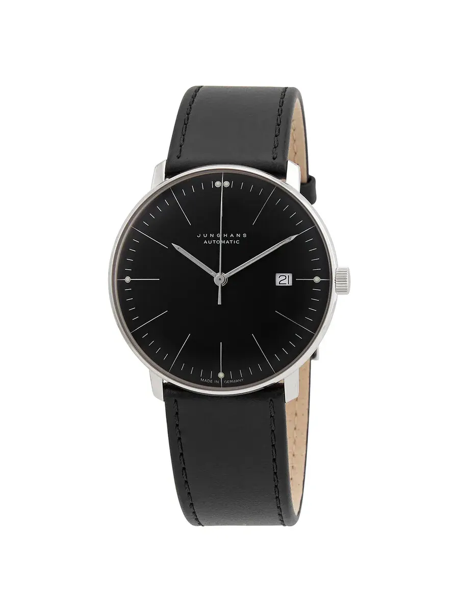 Мужские часы Junghans Max Bill Automatic с матовым черным циферблатом 027/4701.02