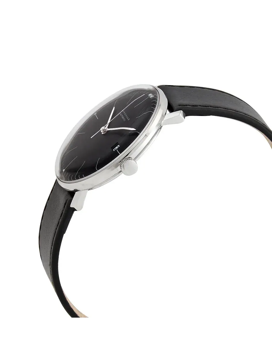 Мужские часы Junghans Max Bill Automatic с матовым черным циферблатом 027/4701.02 — изображение 2 из 3, оттенок серебряный